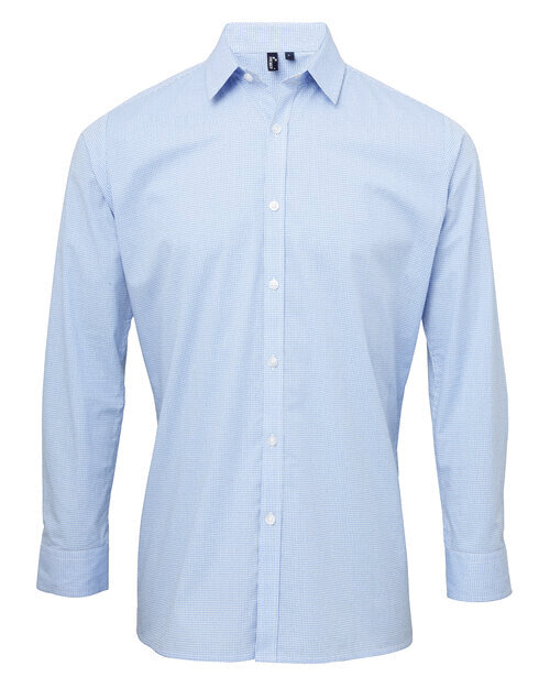 Prestige Leisure UK Ltd | PR220 MENS LONG SLEEVE GINGHAM COTTON ...