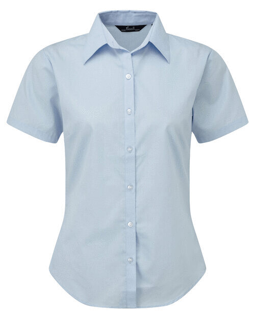 Prestige Leisure UK Ltd | PR302 LADIES SHORT SLEEVE POPLIN BLOUSE