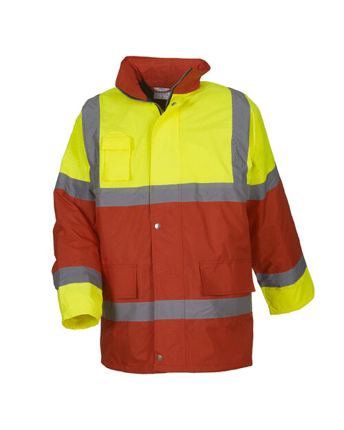 FLUORESCE YELLOW/RED