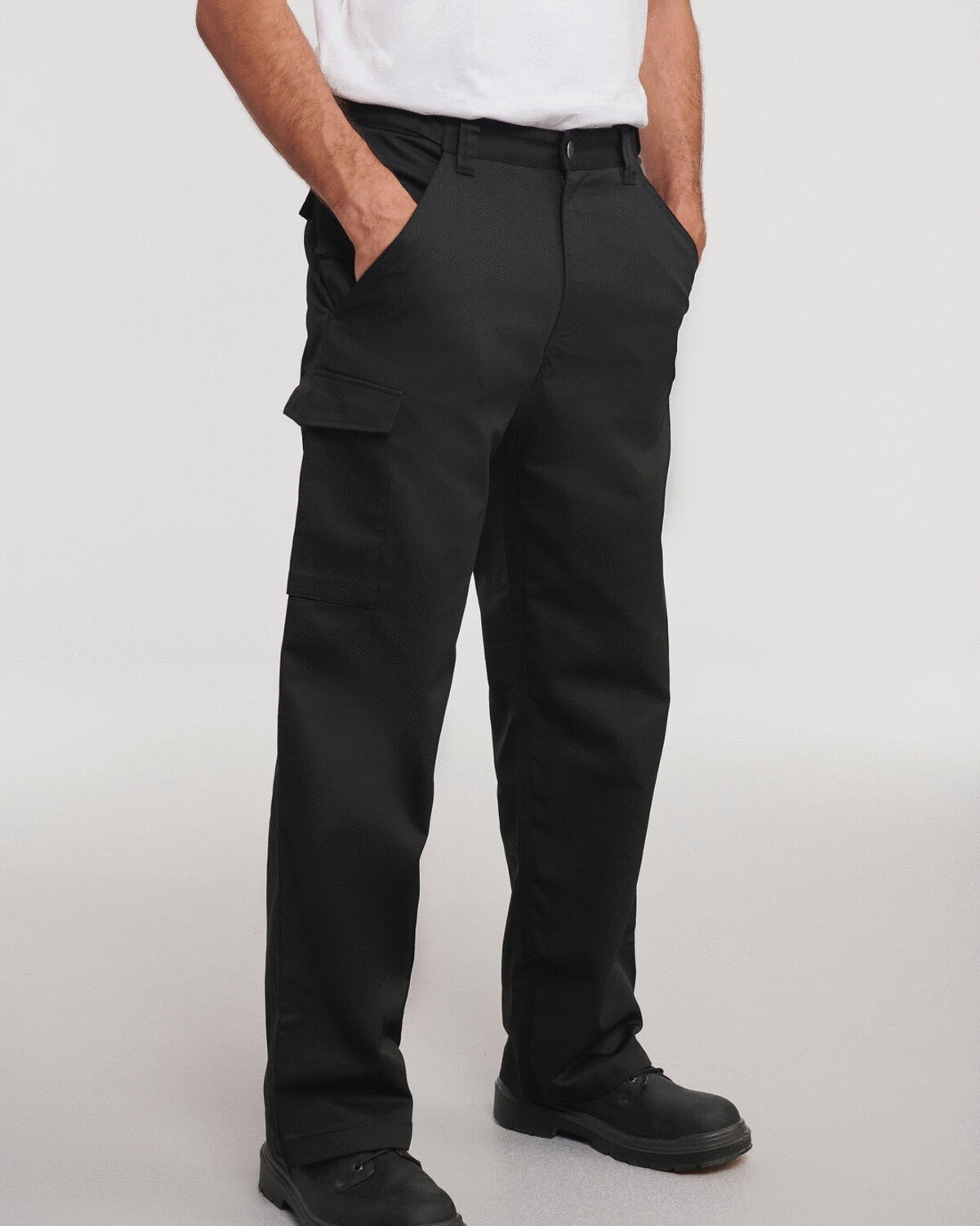 POLYCOTTON TWILL TROUSERS