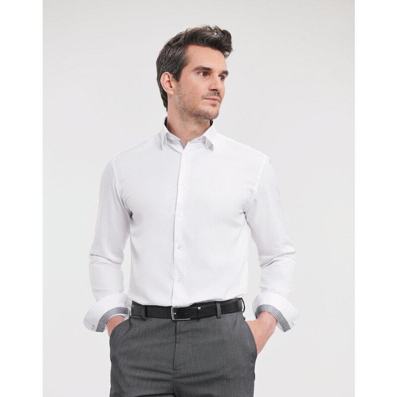 Russell Athletic L/S TAILORED HERRINGBONE SHIRT