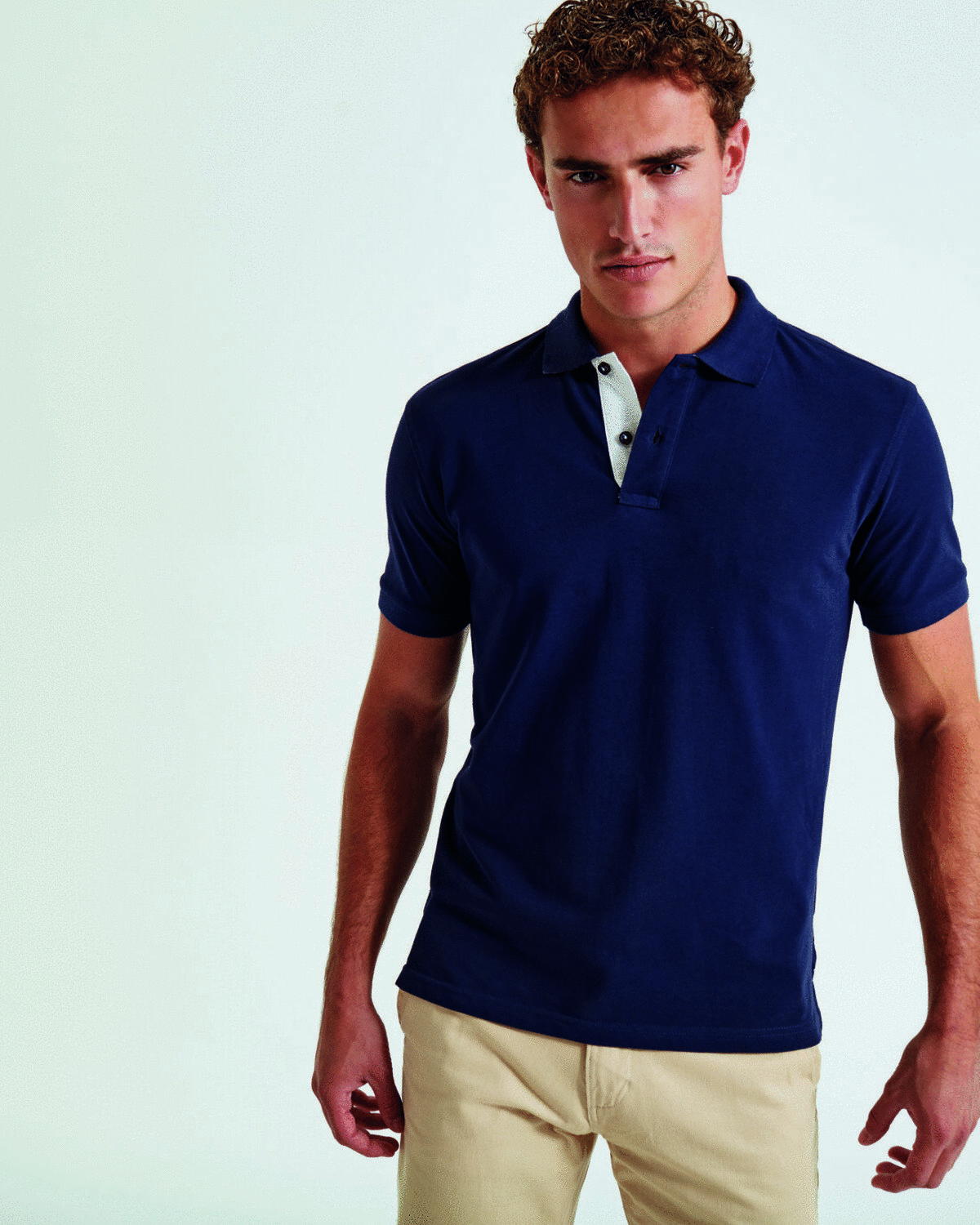 MENS CLASSIC FIT CONTRAST POLO SHIRT