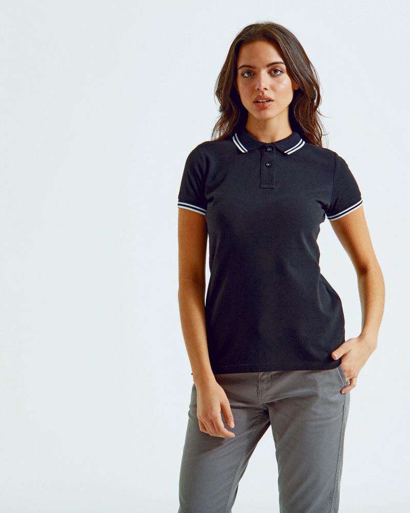 Asquith and Fox LADIES CLASSIC FIT TIPPED POLO