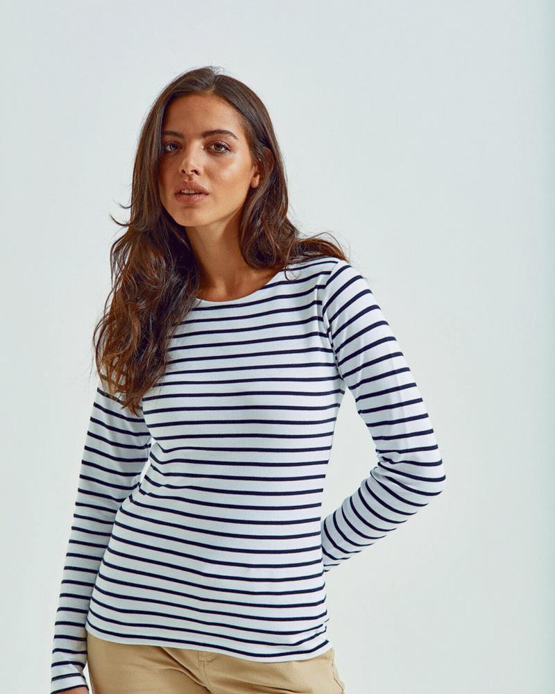 Asquith and Fox LADIES MARINIERE COASTAL L/S T