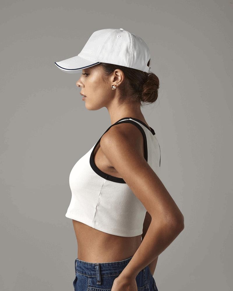 BB25C - AUTHENTIC 5 PANEL CAP PIPED PEAK