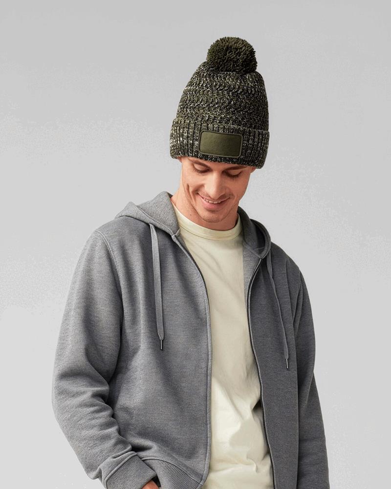 BB331M - RAMBLE PATCH POM BEANIE