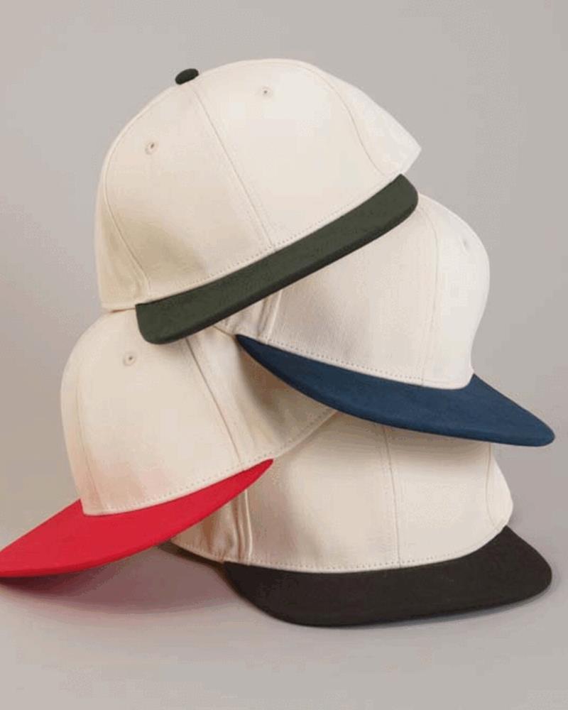 BB662M - CONTRAST FLAT PEAK 6 PANEL CAP