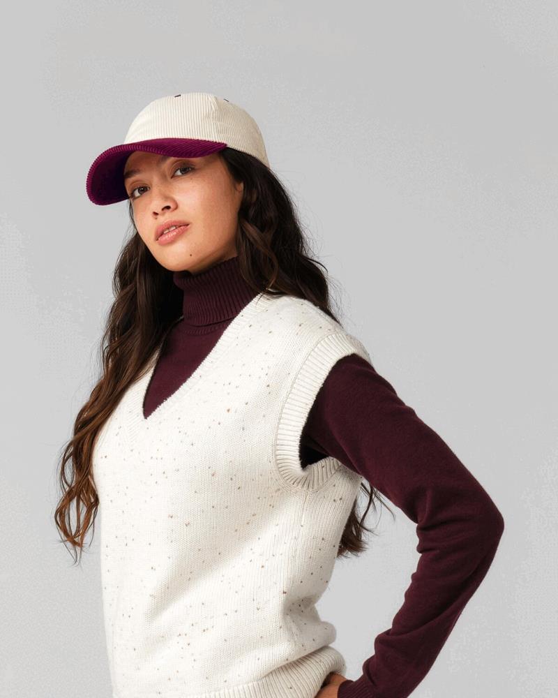 BB690M - CONTRAST PEAK CORDUROY CAP