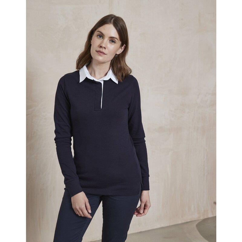 Front Row LADIES L/S PLAIN RUGBY SHIRT