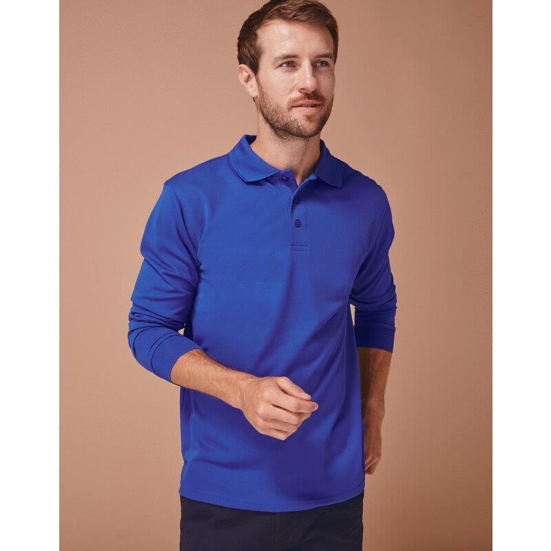 Henbury COOLPLUS L/S POLO SHIRT