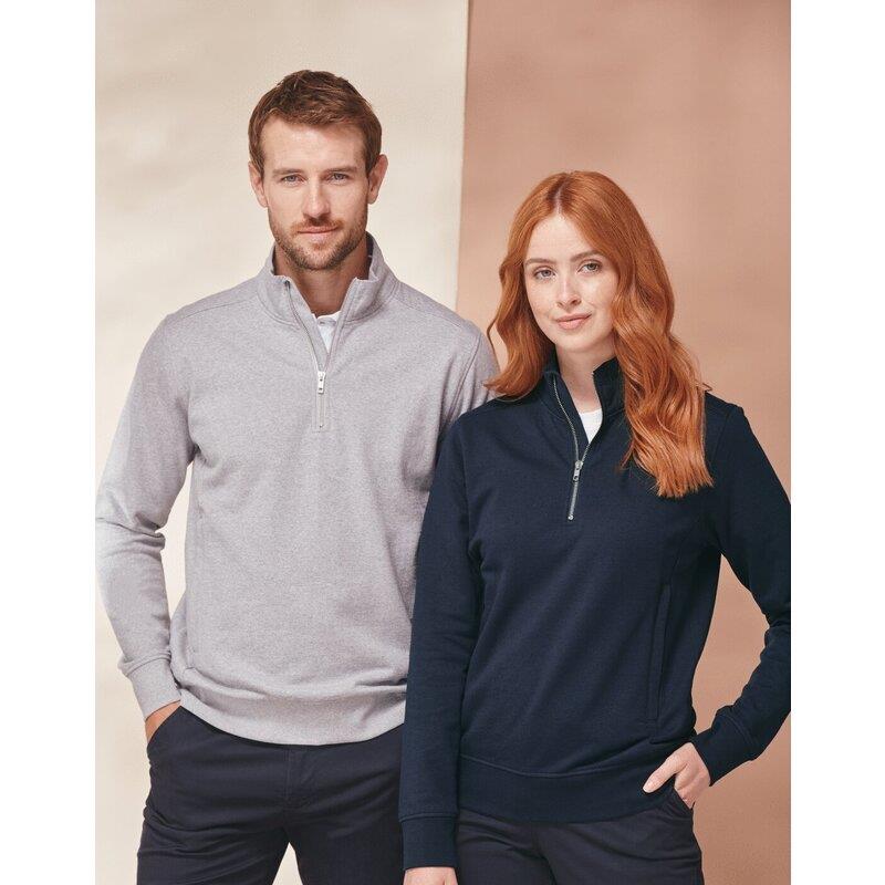 Henbury UNISEX SUSTAINABLE 1/4 ZIP SWT
