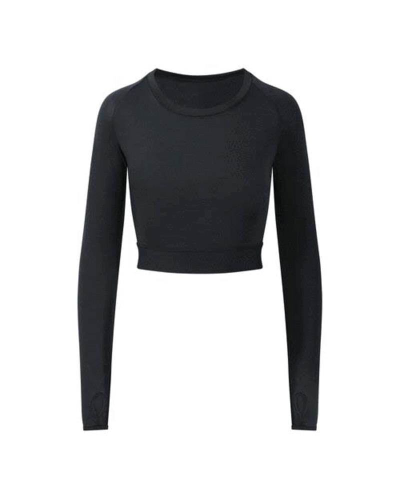 WOMENS LONG SLEEVE CROP T