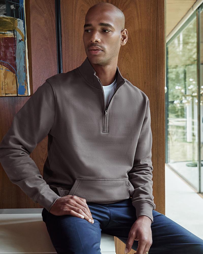 REGULAR FIT 1/4 ZIP SWEATSHIRT