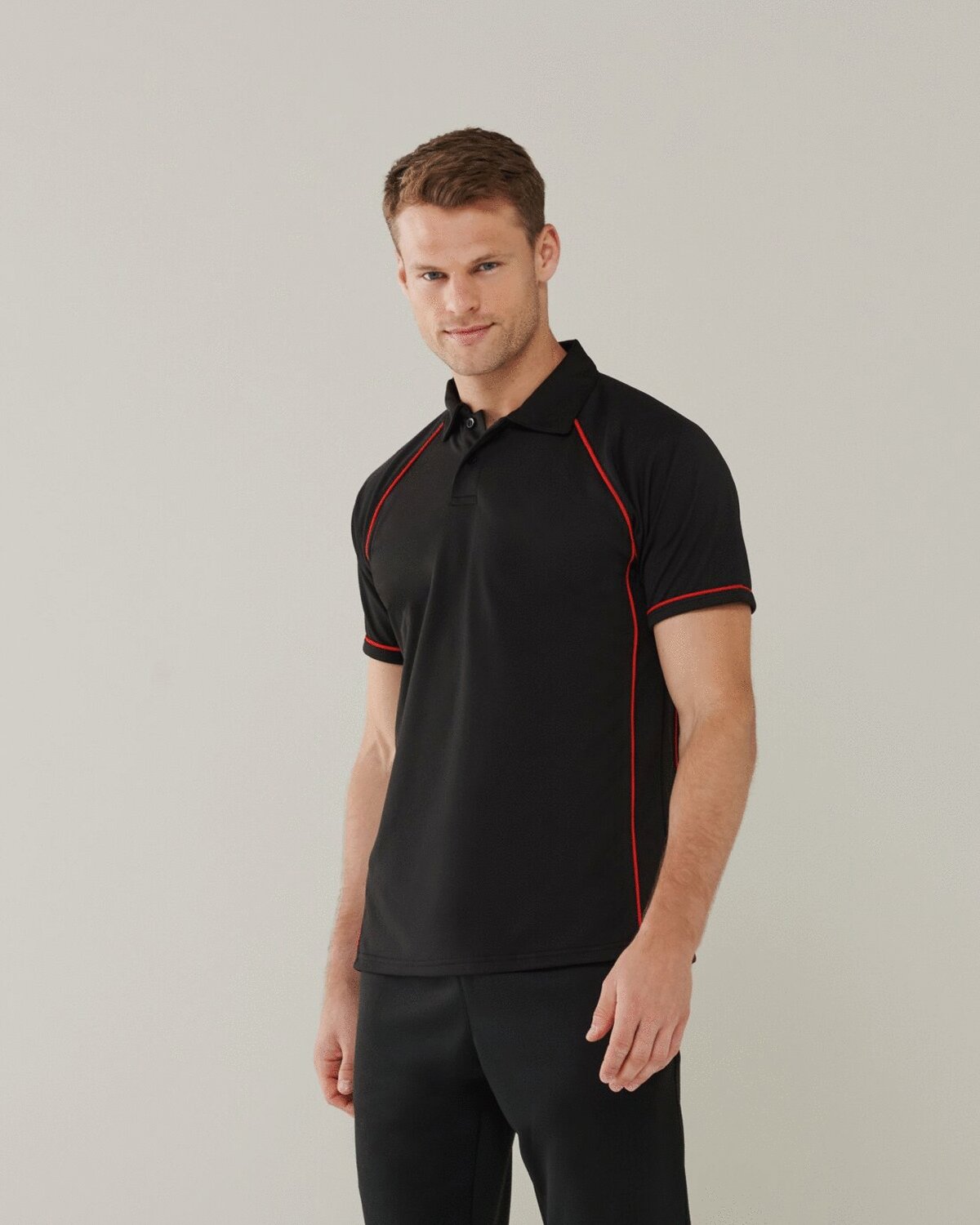 LV370M-PERFORMANCE PIPED POLO