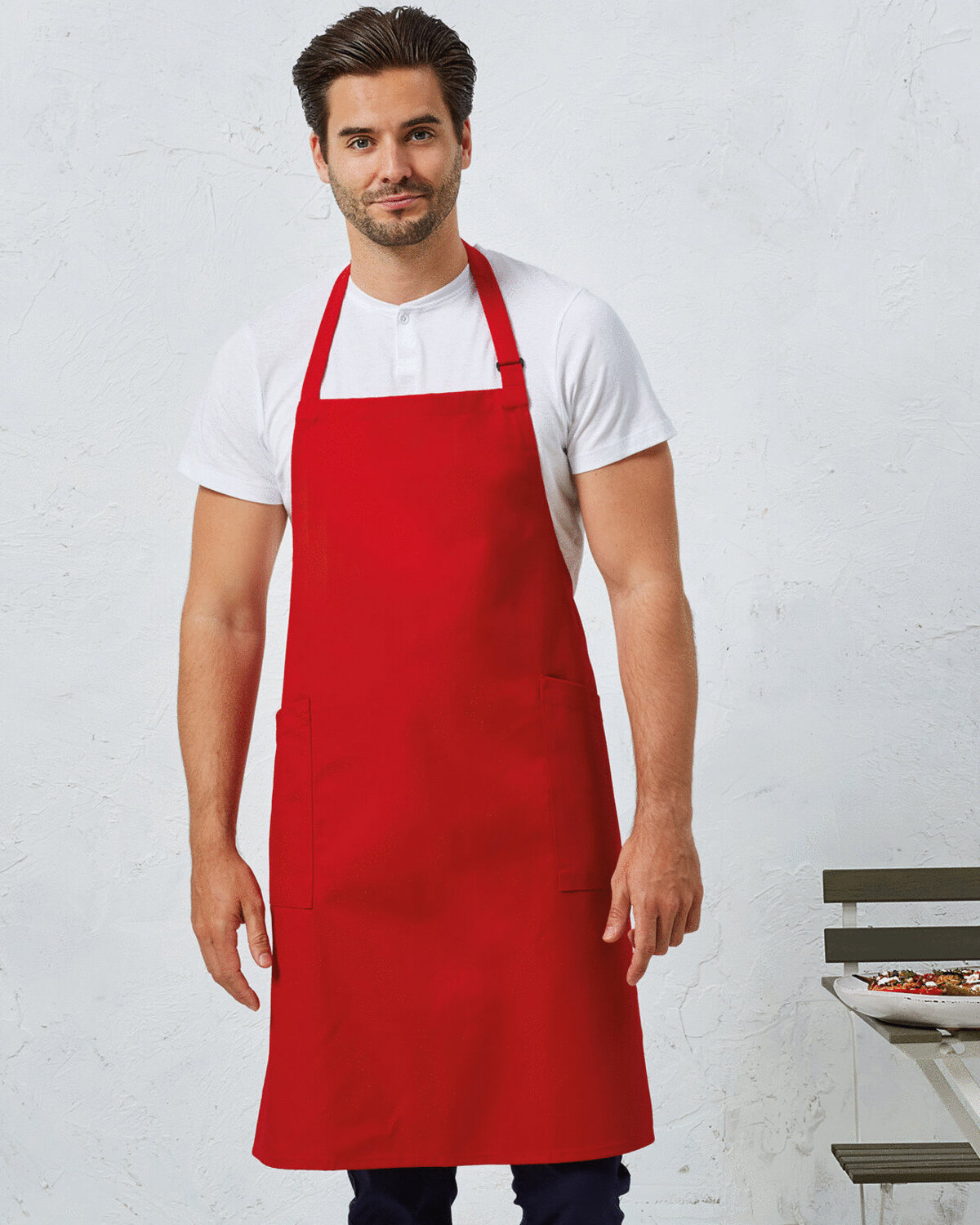 FAIRTRADE AND ORGANIC CERTIFIED RECYCLED POLYESTER & ORGANIC COTTON APRON