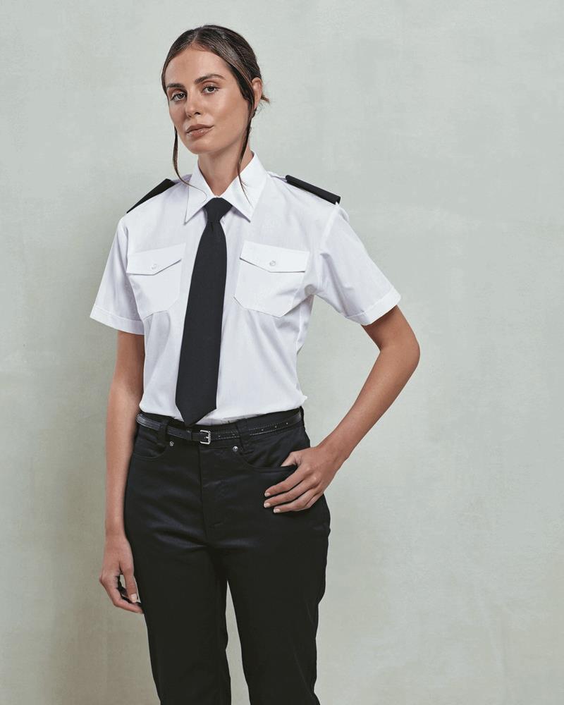 PR312M-LADIES SHORT SLEEVE SECURITY  SHIRT