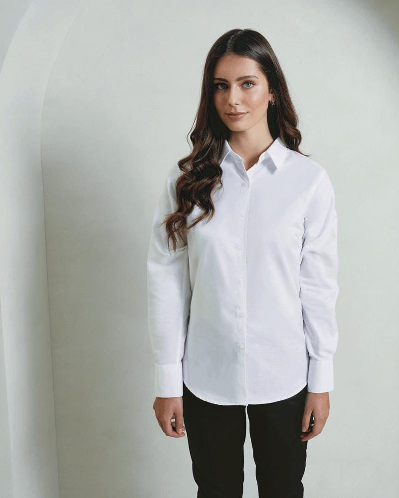 thumbnail image 2 of Aokosor Women's V-Neck Chiffon Blouse – 3/4 Or Long Sleeve Pleated Tunic Top, Loose Fit For Work & Casual 2 of 12