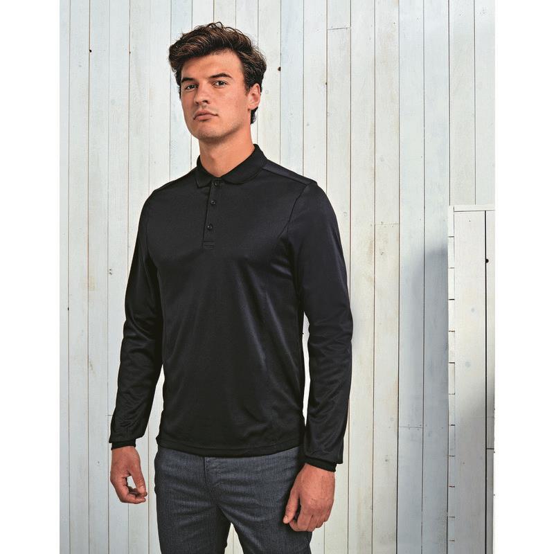 Premier Workwear L/S COOLCHECKER PIQUE POLO