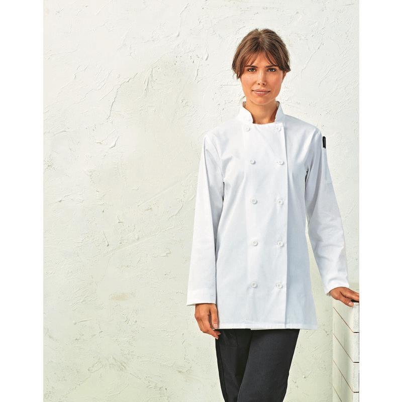 Premier Workwear LADIES L/S CHEFS JACKET