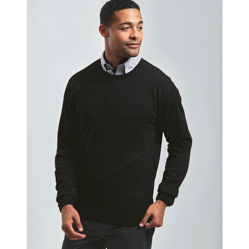 Premier Workwear MENS CREW NECK KNITTED SWEATER