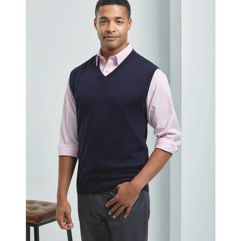 Premier Workwear MENS SLEEVELESS SWEATER