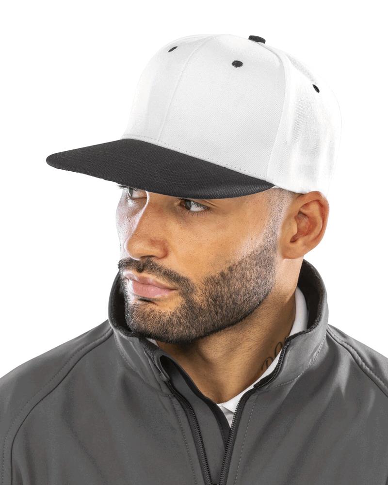 RC082M - BRONX ORIGINAL FLAT PEAK SNAPBACK DUAL COLOUR CAP