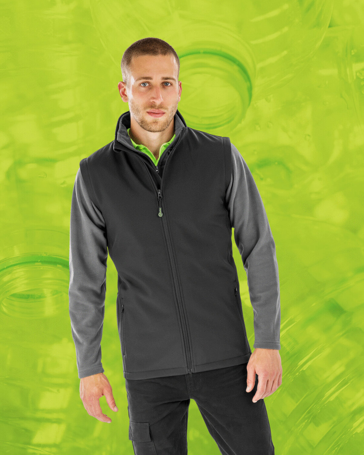 RS902M-RECYCLED 2 LAYER PRINTABLE SOFTSHELL BODYWARMER