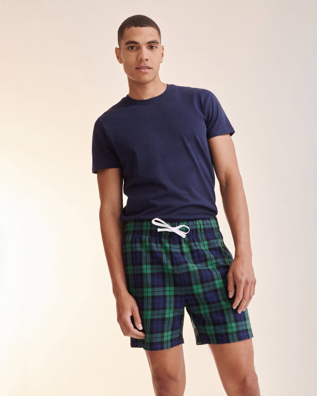 MENS TARTAN LOUNGE SHORTS