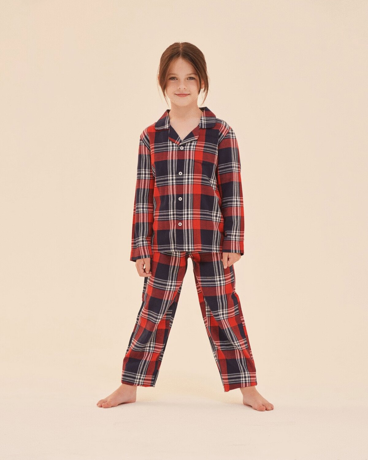 SM074B-KIDS TARTAN LOUNGE SET