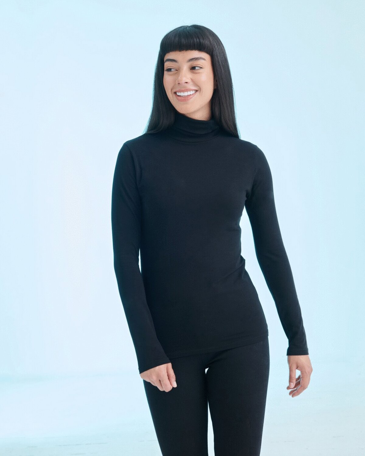 ST125M-LADIES FEEL GOOD STRETCH ROLL NECK TOP