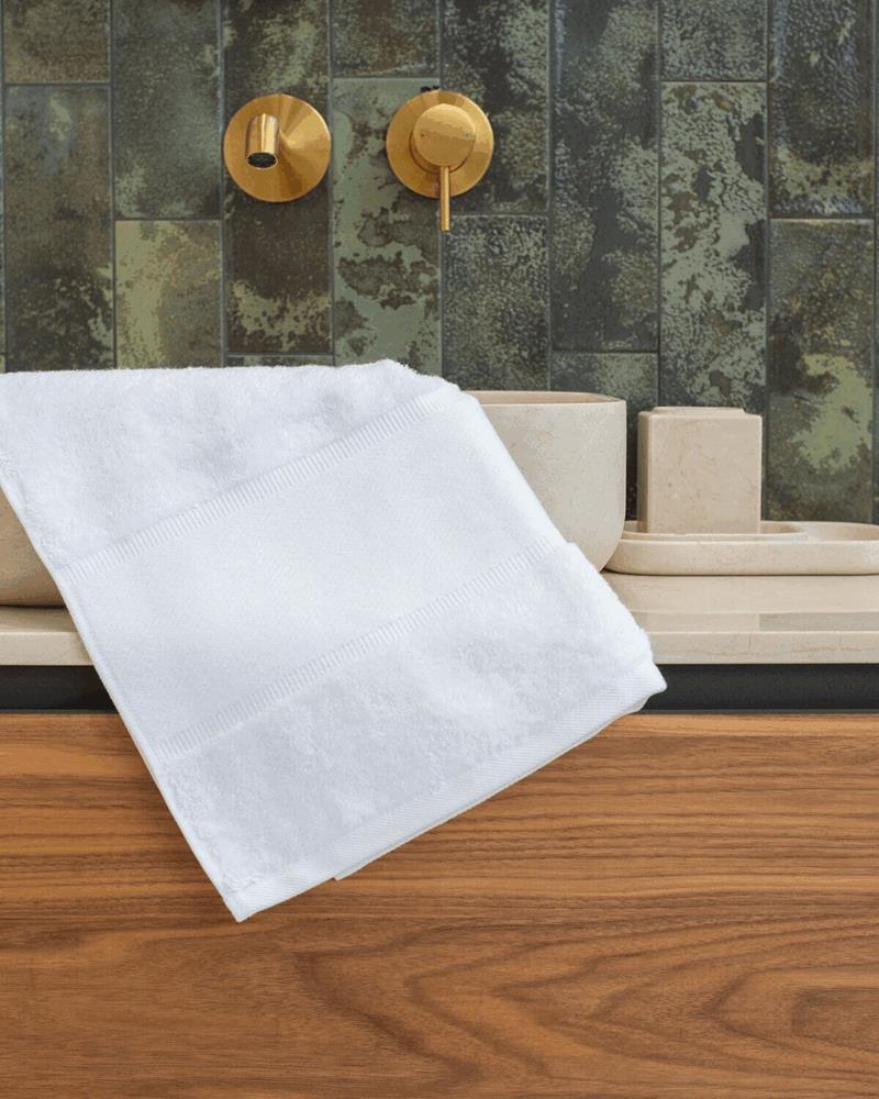 TC503M - ORGANIC HAND TOWEL WITH PRINTABLE BORDER