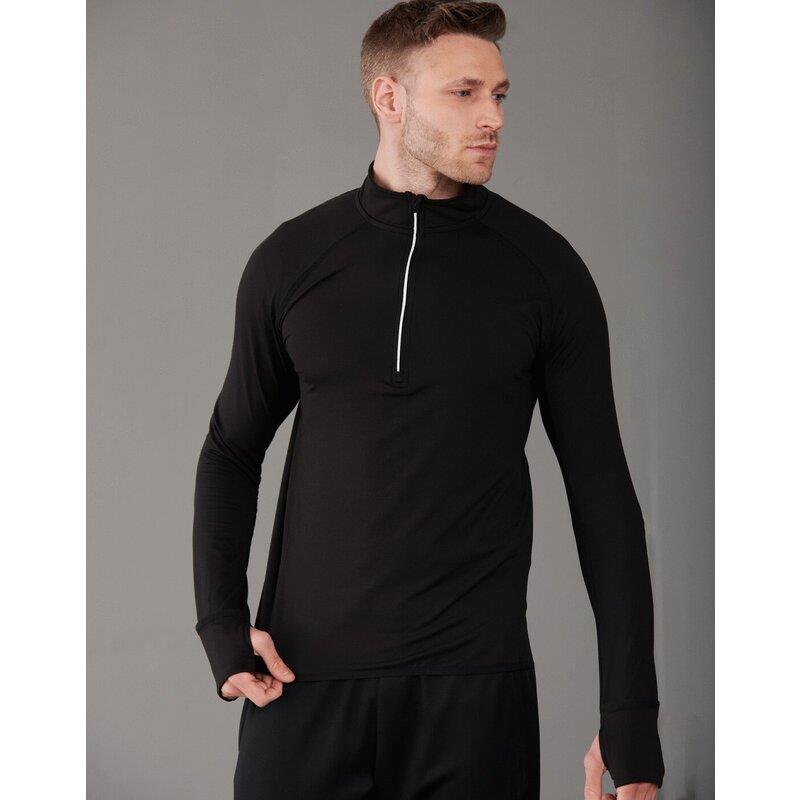 Tombo MENS LONG SLEEVE 1/4 ZIP TOP