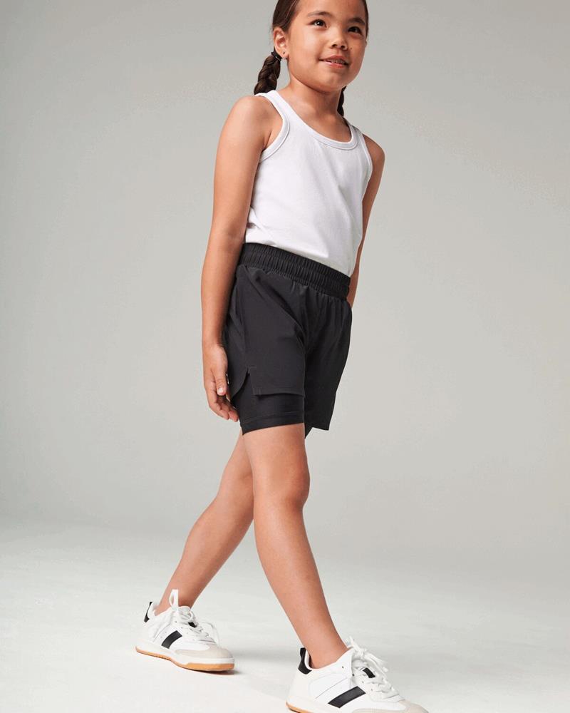 KIDS DOUBLE LAYER SPORTS SHORTS