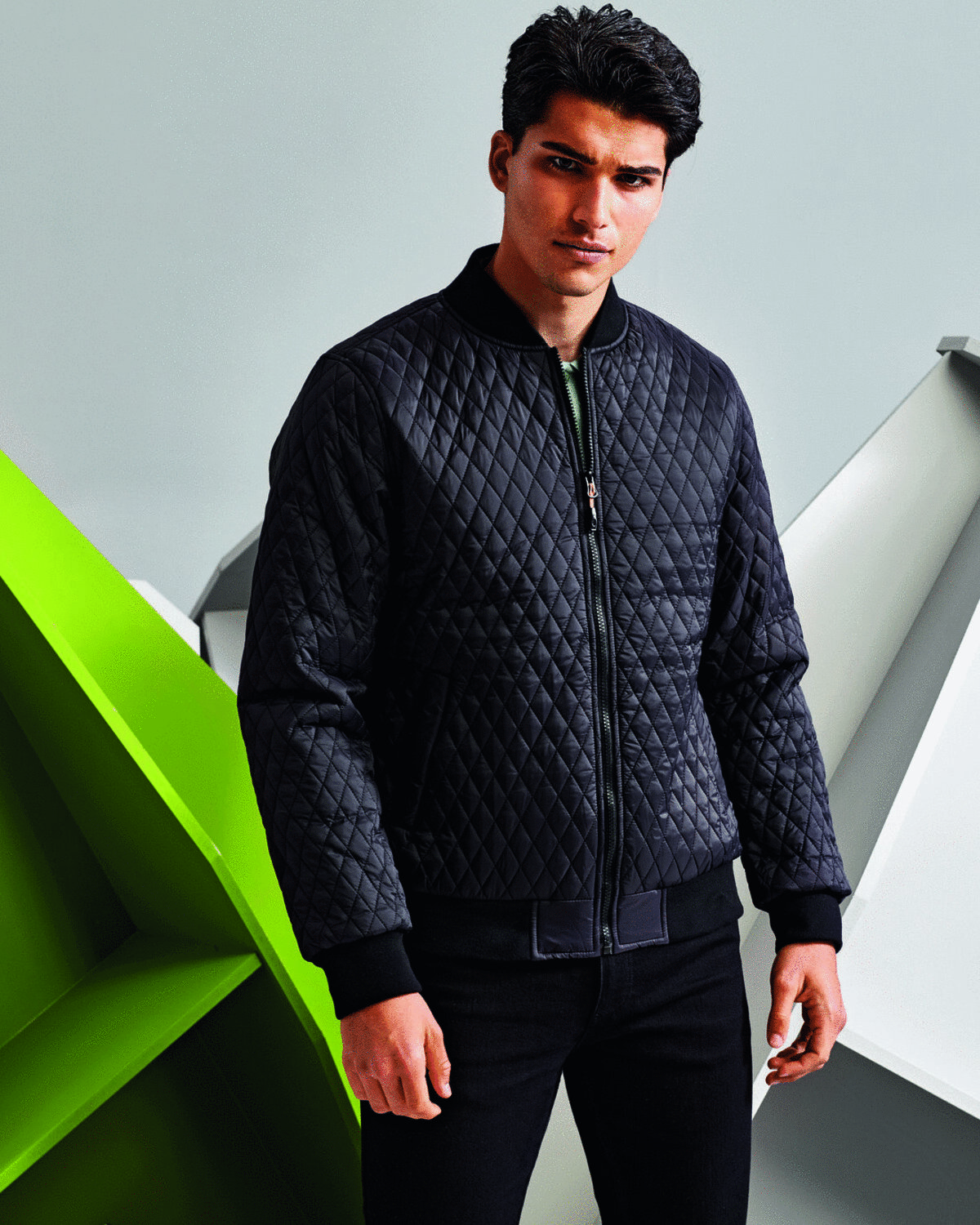 TS026M-QUILTED FLIGHT JACKET