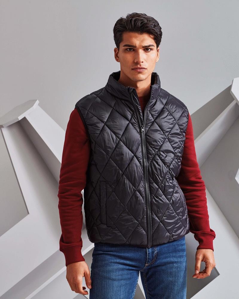 TS033M - DIAMOND PANE PADDED GILET