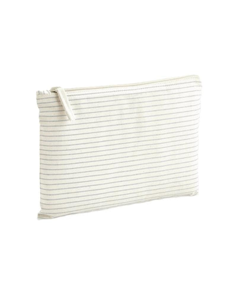 W253M - STRIPED ORGANIC COTTON ACCESSORY POUCH