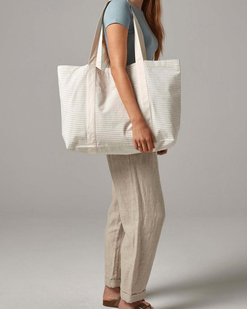 W255M - STRIPED ORGANIC COTTON SHOPPER