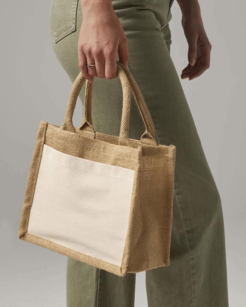 W425M - COTTON POCKET JUTE GIFT BAG