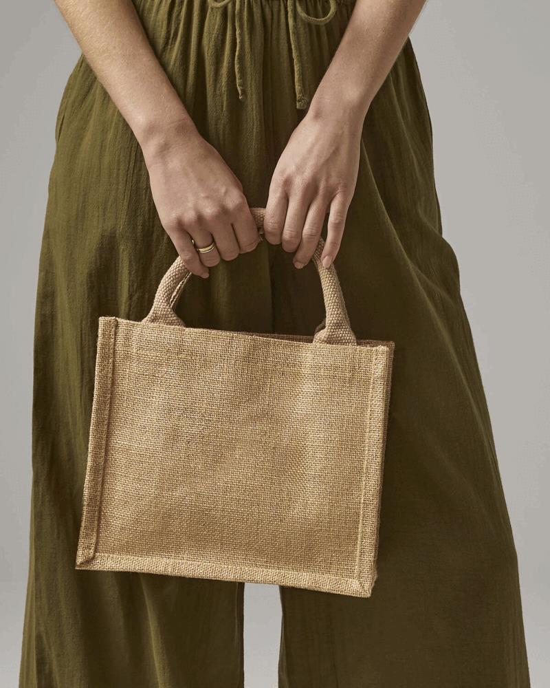 W431M - SHIMMER JUTE MINI GIFT BAG