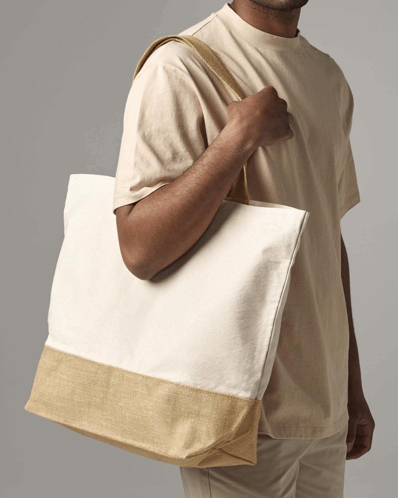 W452M - JUTE BASS CANVAS TOTE XL