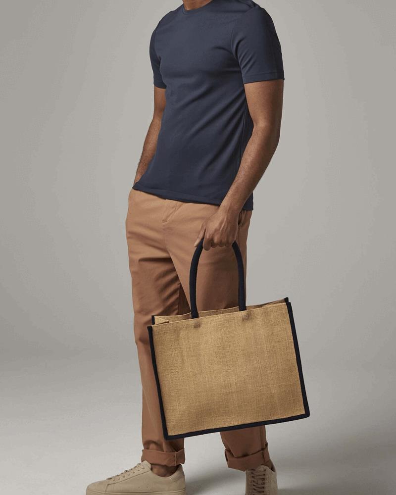 W470M - NATURAL STARCHED JUTE CLASSIC SHOPPER