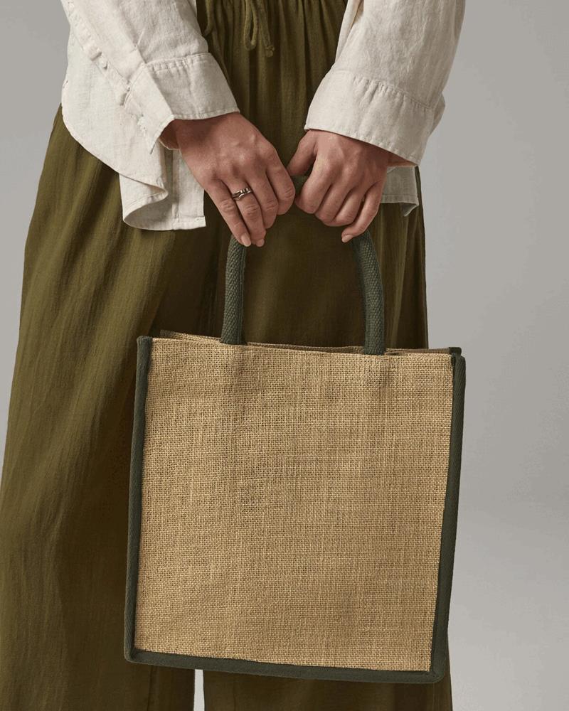 W473M - NATURAL STARCHED JUTE MIDI TOTE