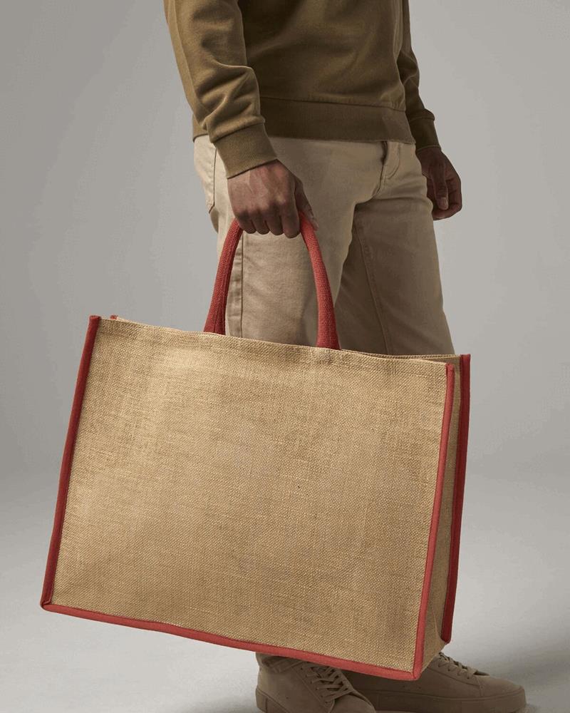 W475M - NATURAL STARCHED JUTE MARKET SHOPPER
