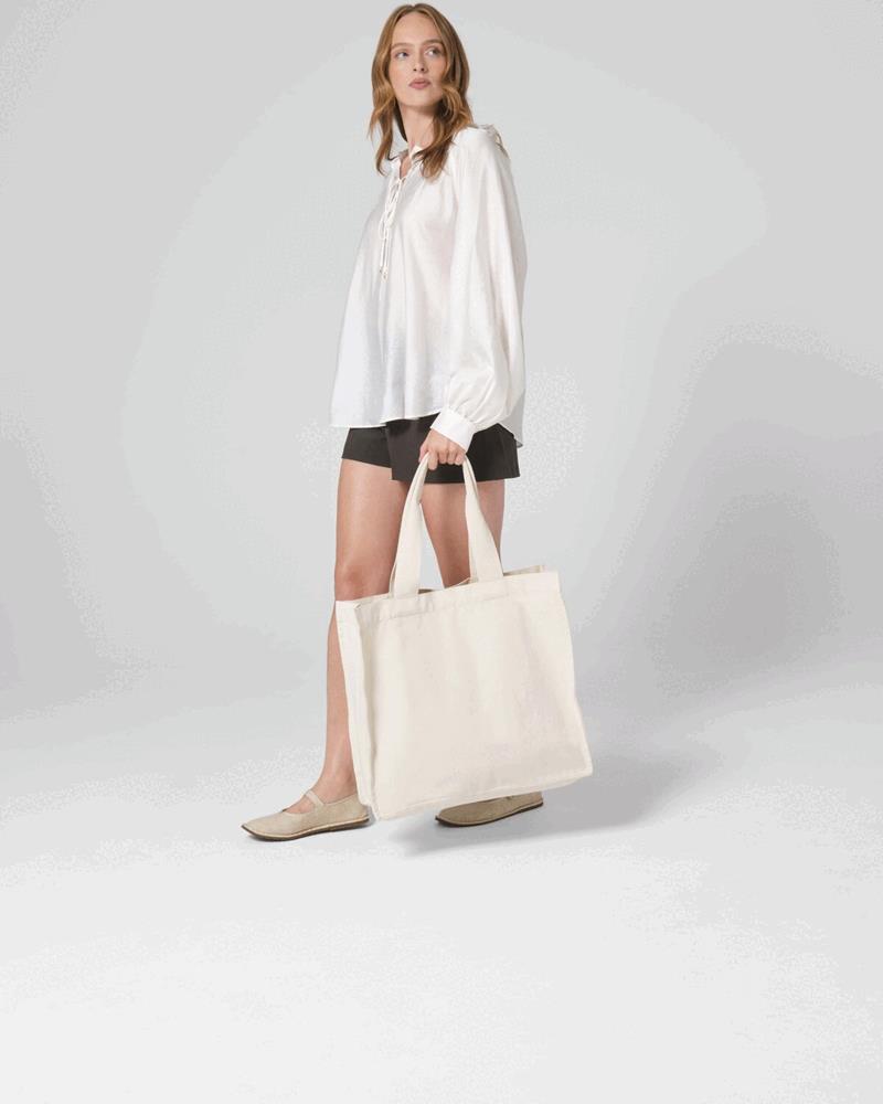 W940M - CHEVRON HANDLE SHOPPER