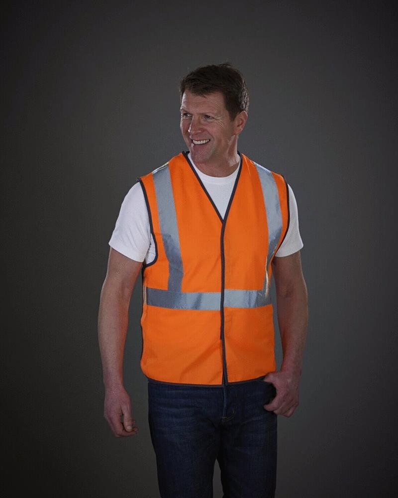 YK035M - HI-VIS RAILWAY WAISTCOAT