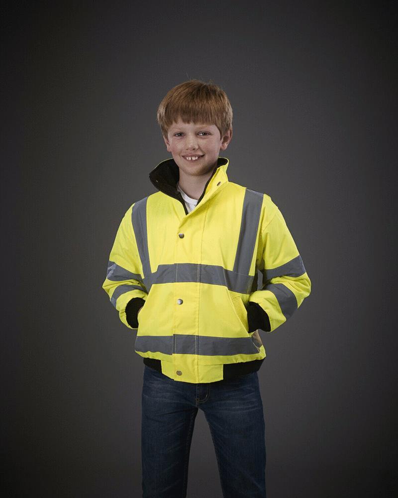 YK051B - HI-VIS KIDS BOMBER JACKET