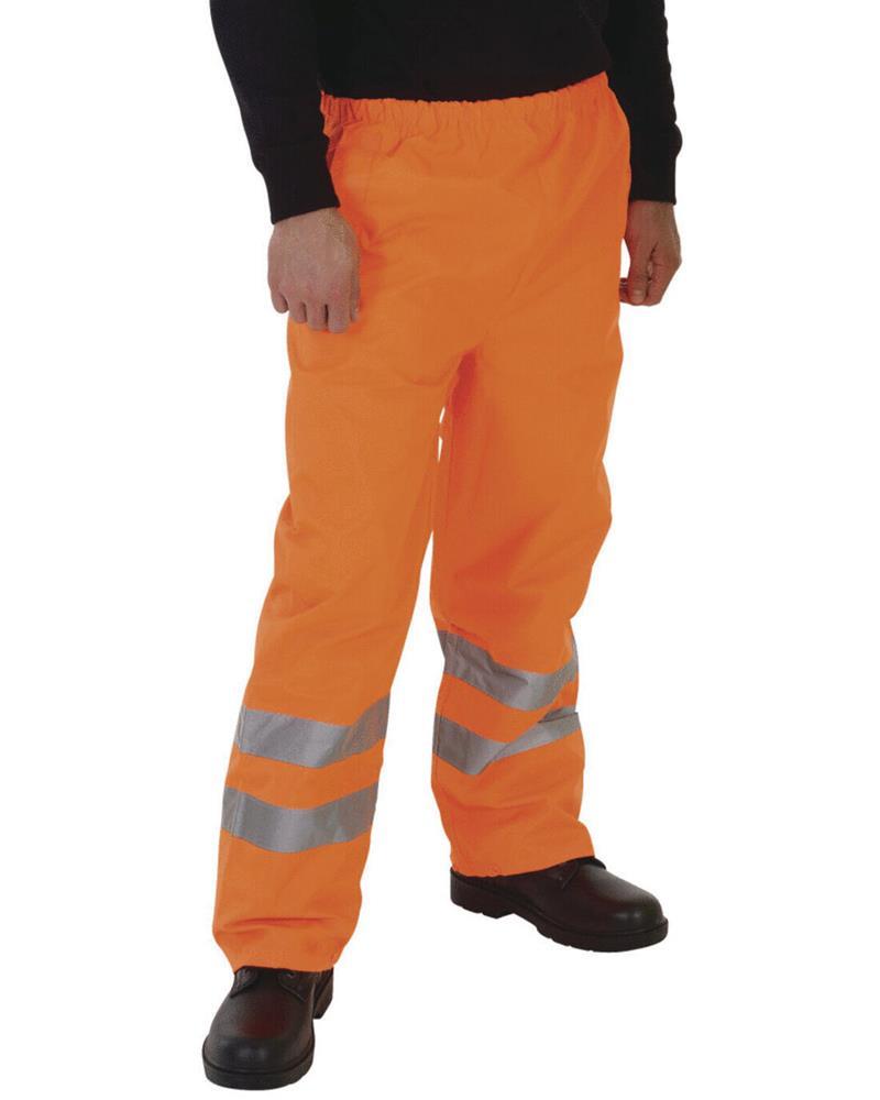 YK071M - HI-VIS RAILWAY WATERPROOF OVERTROUSERS